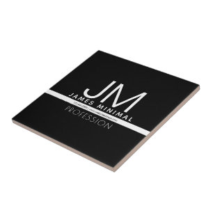 Modern professionell minimalistisk design Svart Kakelplatta