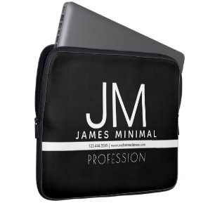 Modern professionell minimalistisk design Svart Laptop Fodral