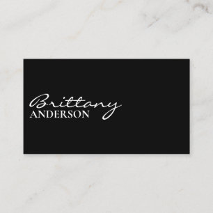 Modern Professionell Minimalistisk Elegant Chic sv Visitkort