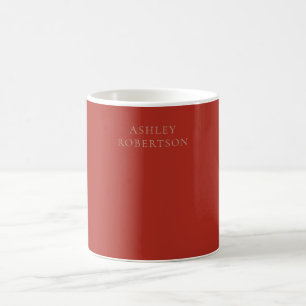 Modern Professionell Minimalistisk Enkel Egen Namn Kaffemugg