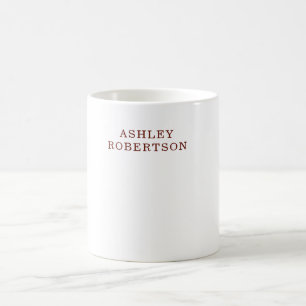 Modern Professionell Minimalistisk Enkel Egen Namn Kaffemugg