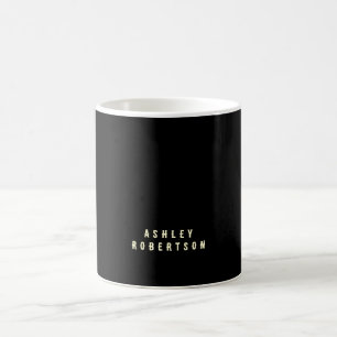 Modern Professionell Minimalistisk Enkel Egen Namn Kaffemugg