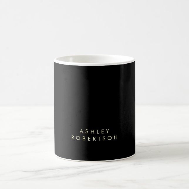 Modern Professionell Minimalistisk Enkel Egen Namn Kaffemugg (Center)