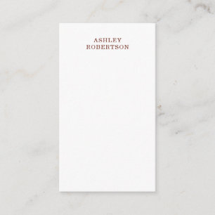 Modern professionell minimalistisk enkel egen namn tilläggskort