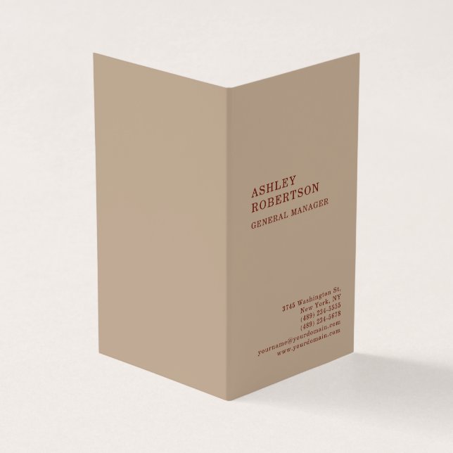 Modern professionell minimalistisk enkel visitkort (Utsida)