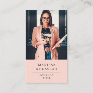 Modern Professionell - minimalistisk foto Visitkort