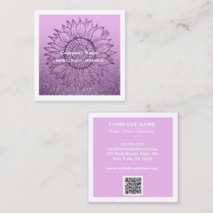 Modern professionell minimalistisk QR-ombré-mandal Fyrkantigt Visitkort