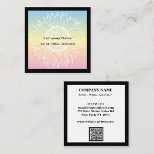 Modern Professionell Minimalistisk QR Ombre Mandal Fyrkantigt Visitkort