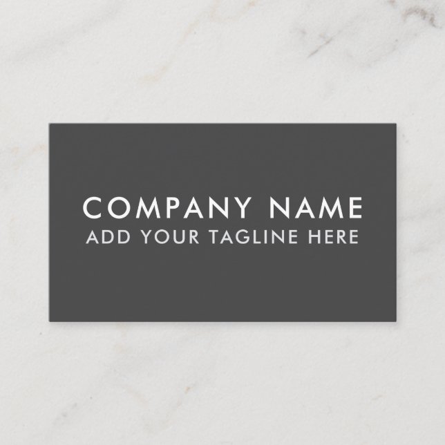 Modern Professionell Minimalistisk Slick Affärsaff Visitkort (Framsida)