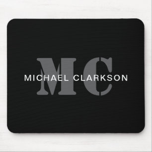 Modern Professionell Monogram Black & White Musmatta