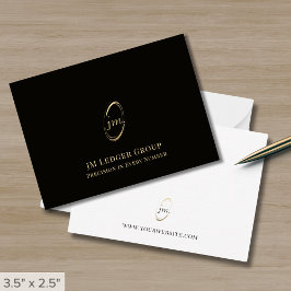 Modern Professionell Monogram Business Anteckningskort