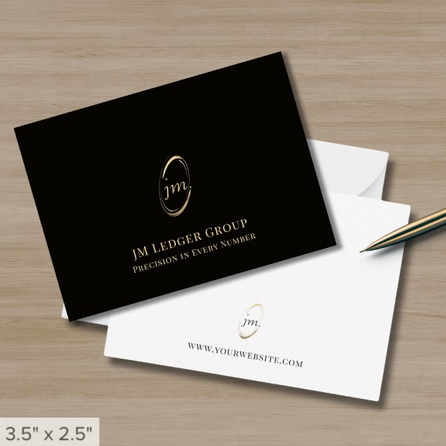 Modern Professionell Monogram Business Anteckningskort (Skapare uppladdad)