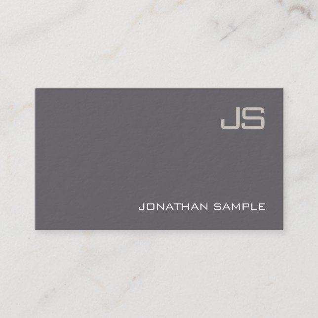 Modern Professionell Monogram Elegant Template Lux Visitkort (Framsida)