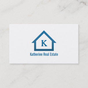 Modern Professionell Monogram Fastighetsmäklare Mä Visitkort