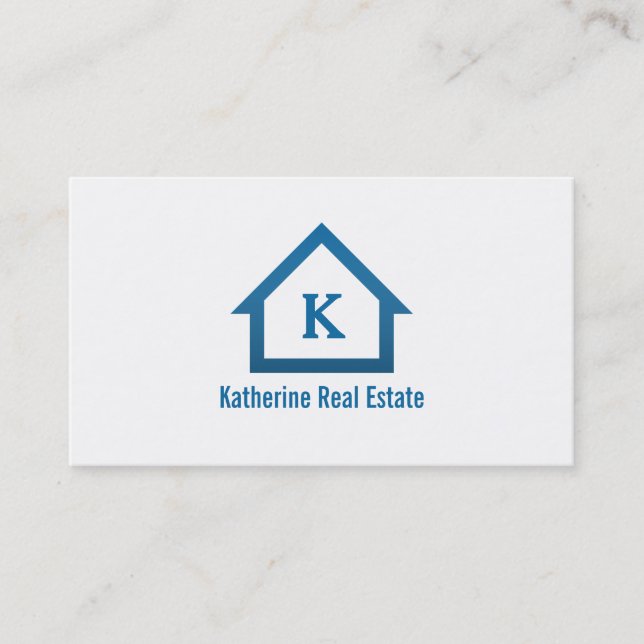 Modern Professionell Monogram Fastighetsmäklare Mä Visitkort (Framsida)
