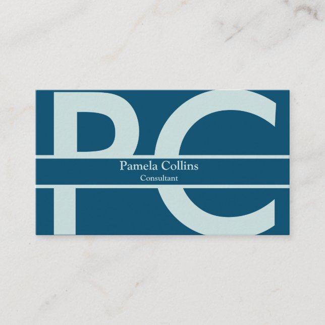 Modern Professionell Monogram för enkel Elegant Visitkort (Framsida)