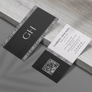 Modern professionell Monogram Minimalist Business Visitkort
