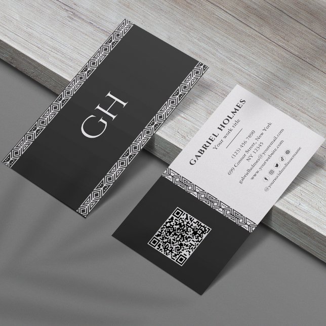Modern professionell Monogram Minimalist Business  Visitkort (Skapare uppladdad)