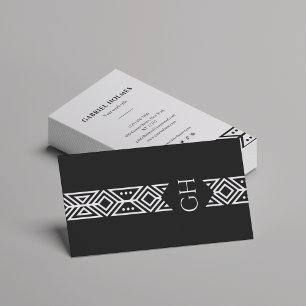 Modern professionell Monogram - minimalistisk Visitkort