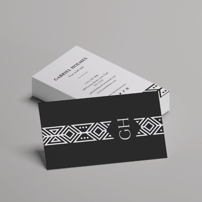 Modern professionell Monogram - minimalistisk Visitkort (Skapare uppladdad)