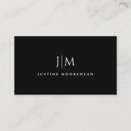 Modern Professionell Monogram - minimalistisk Visitkort