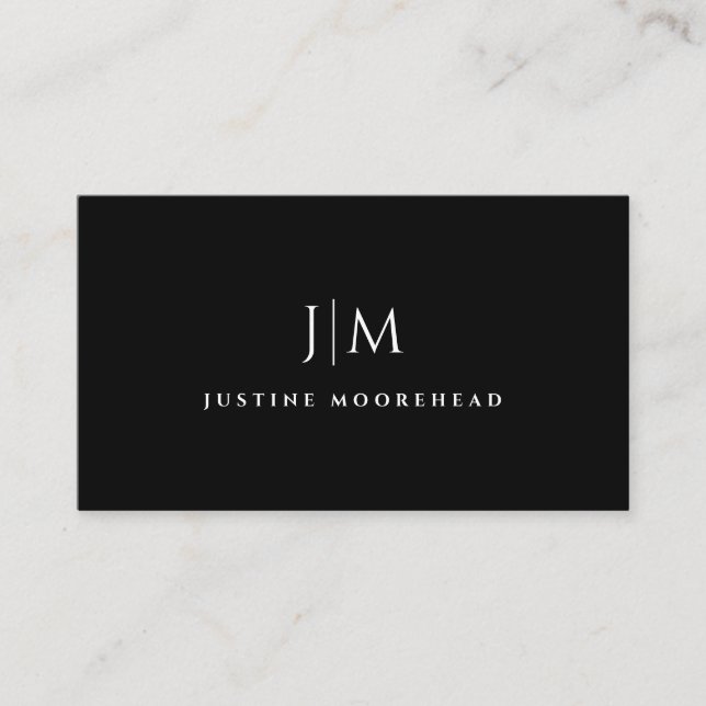 Modern Professionell Monogram - minimalistisk Visitkort (Framsida)