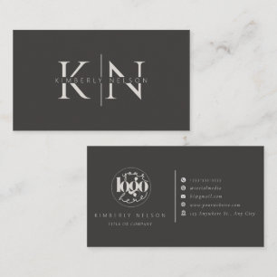 Modern Professionell Monogram - minimalistisk Visitkort