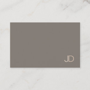 Modern Professionell Monogram Plain Elegant Färg Visitkort