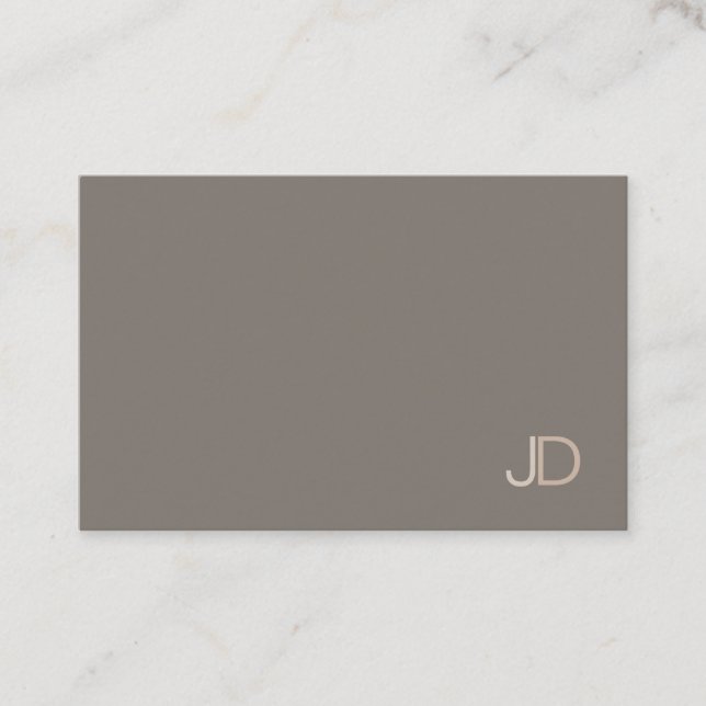 Modern Professionell Monogram Plain Elegant Färg Visitkort (Framsida)