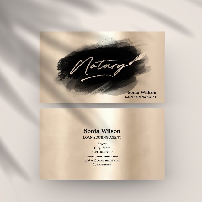 Modern Professionell Notary Loan Signing Agent Visitkort (Skapare uppladdad)