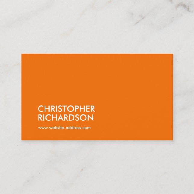 MODERN PROFESSIONELL ORANGE VISITKORT (Framsida)