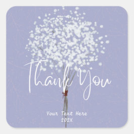 Modern Professionell Pastel-Tack Fyrkantigt Klistermärke