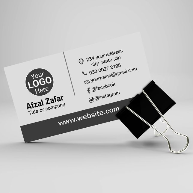 Modern professionell personlig logotyp, namn adres visitkort (Skapare uppladdad)