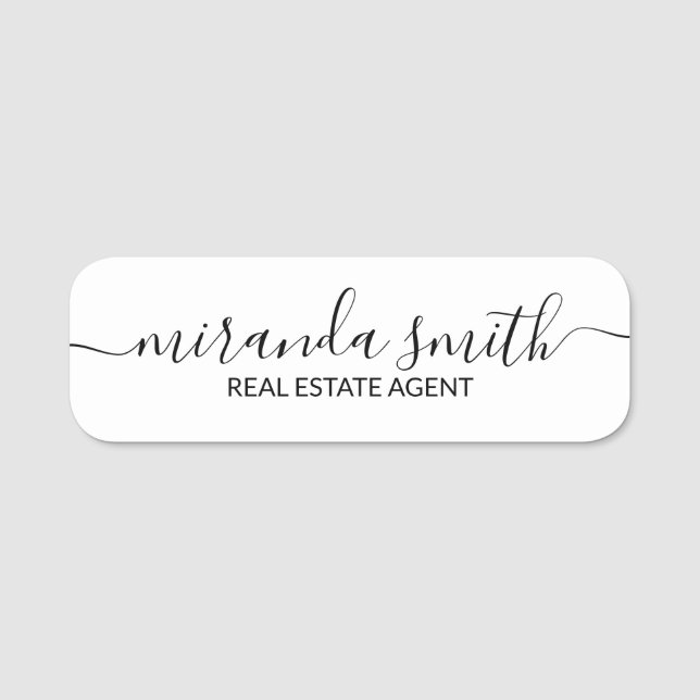 Modern Professionell Personlig Namn bricka Namnbricka (Framsida)