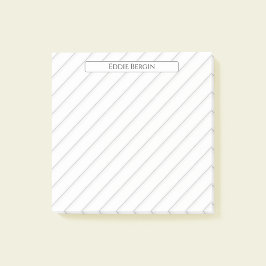 Modern Professionell Personlig Namn Post-it Block