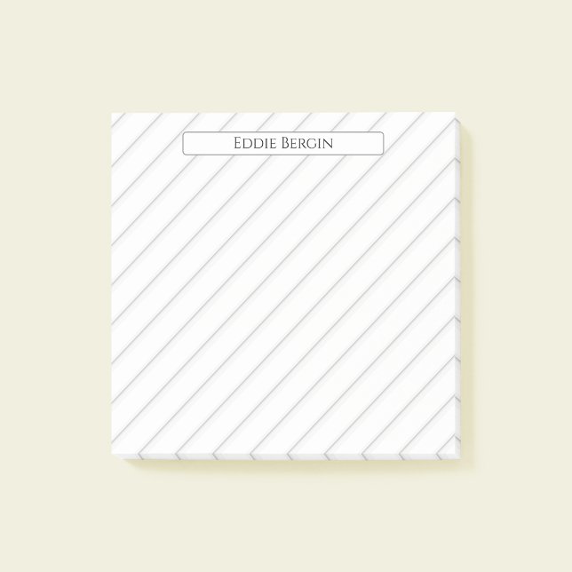 Modern Professionell Personlig Namn Post-it Block (Skapare uppladdad)