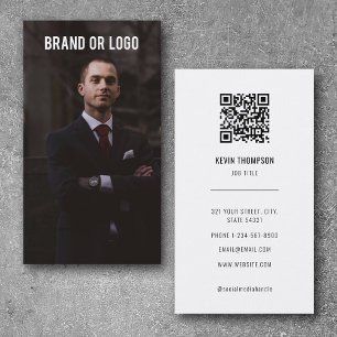 Modern Professionell Photo Business Logotyp QR-kod Visitkort