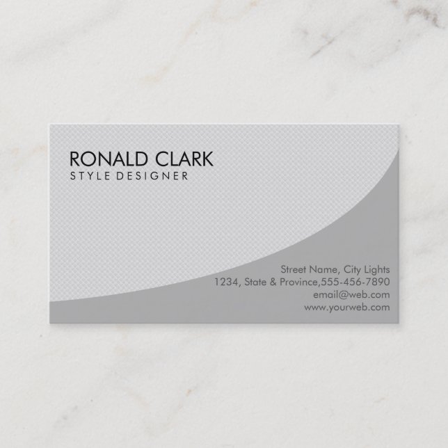 Modern Professionell Plain Grått Simple Elegant Visitkort (Framsida)