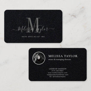 Modern Professionell Premium Black Namnteckning Visitkort