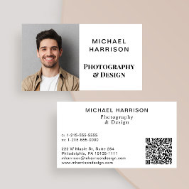 Modern Professionell - QR-kod för foto Visitkort