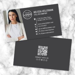 Modern Professionell QR-kod Fotologo Visitkort