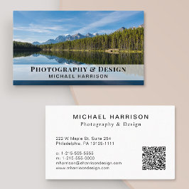 Modern Professionell QR-kodfoto Visitkort