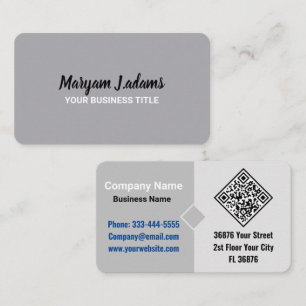 Modern Professionell (QR) - minimalistiskt metalli Visitkort