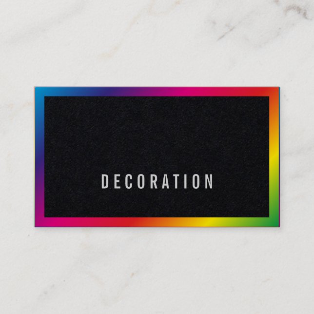 Modern Professionell Rainbow Businesscards Visitkort (Framsida)