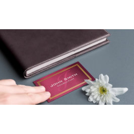 Modern Professionell Raspberry Rosa Gold Foil Ram Visitkort