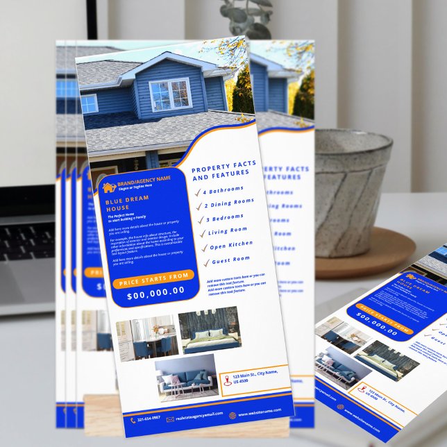 Modern Professionell Real Gods House for Sales Reklamkort (Skapare uppladdad)