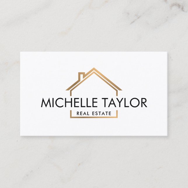 Modern Professionell Real Gods House Infoga foto Visitkort (Framsida)