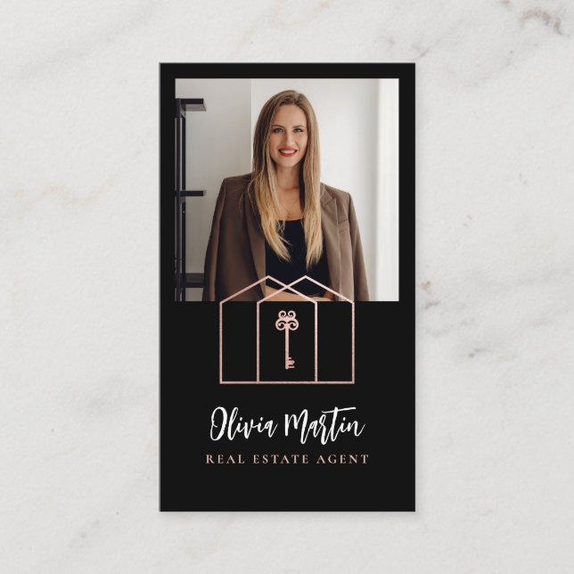 Modern Professionell Real Gods Photo & Logotyp Visitkort (Framsida)