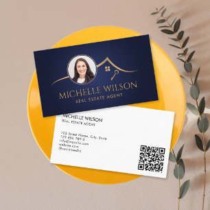 Modern Professionell Real Gods Photo QR-kod Visitkort