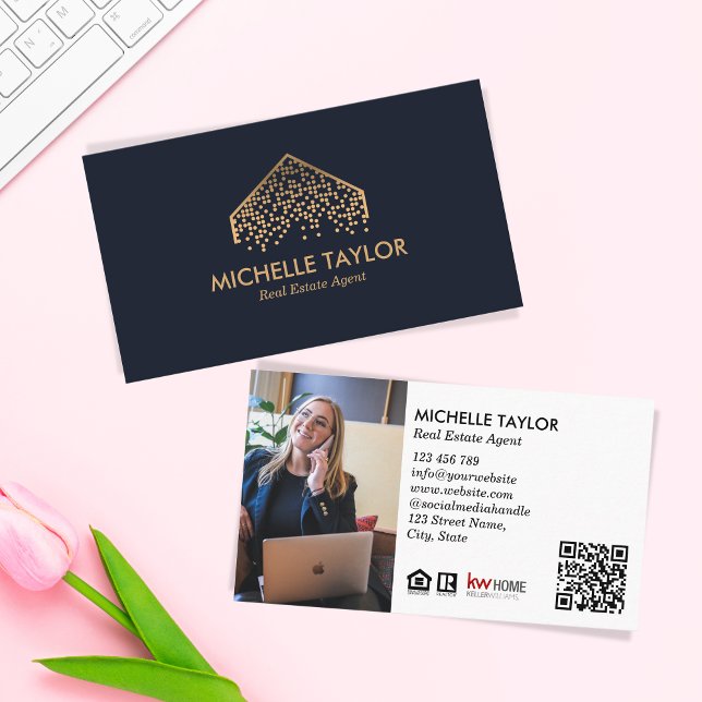 Modern Professionell Real Gods Photo QR-kod Visitkort (Skapare uppladdad)